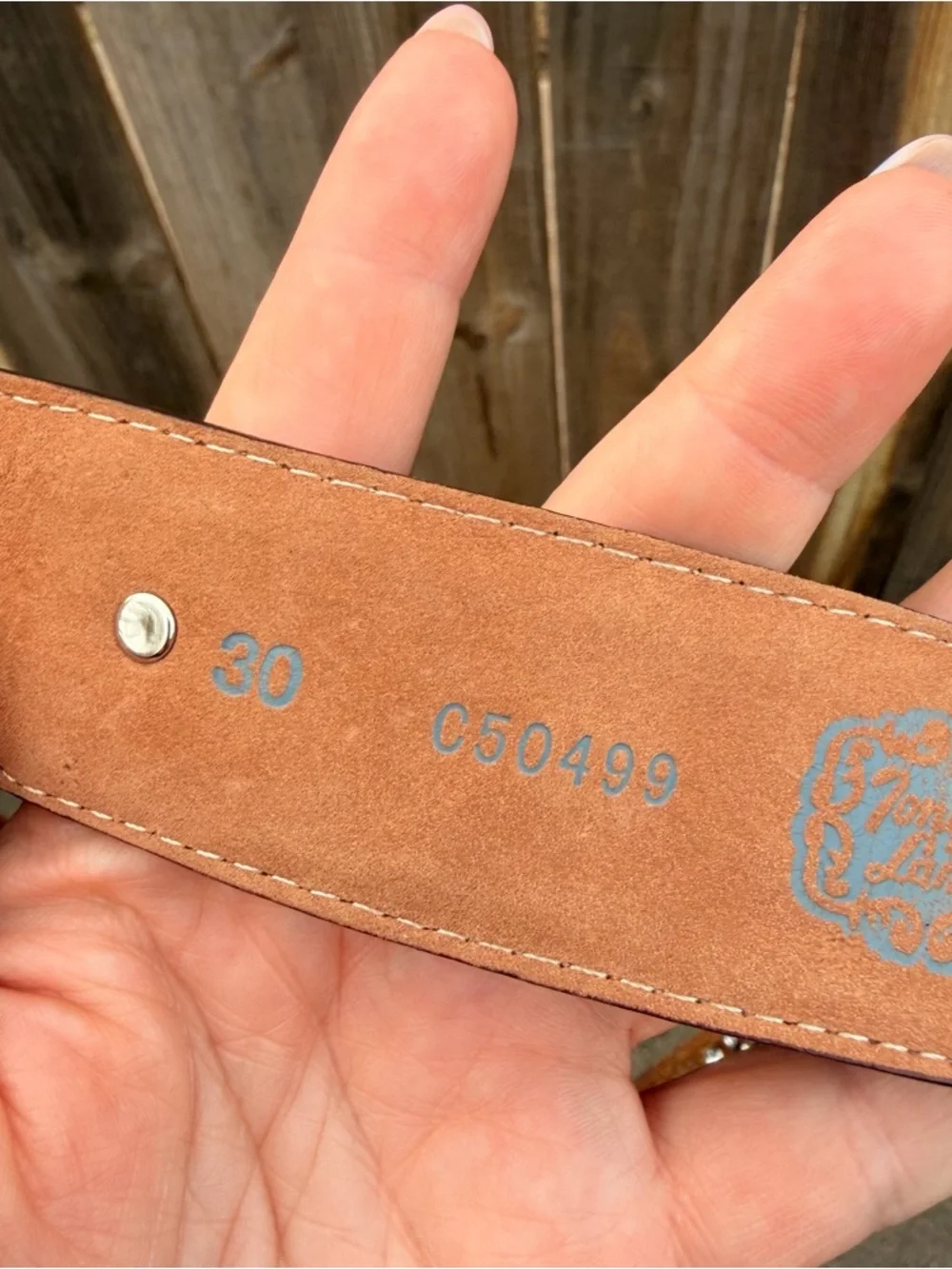 Tony Lama Leather Belt With Bling Size 30